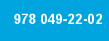 978 049-22-02 978 049-22-02